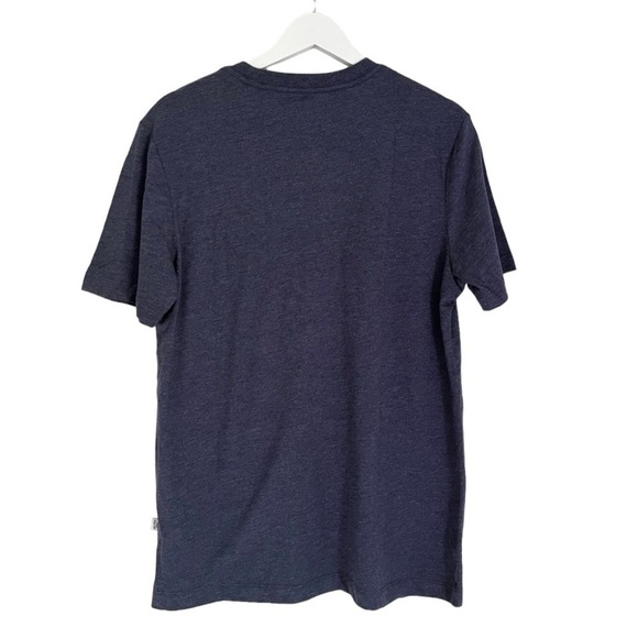 NWT Puma Men's Heathered Logo Crew Neck Short Sleeve T Shirt Blue Size Medium - Picture 4 of 9